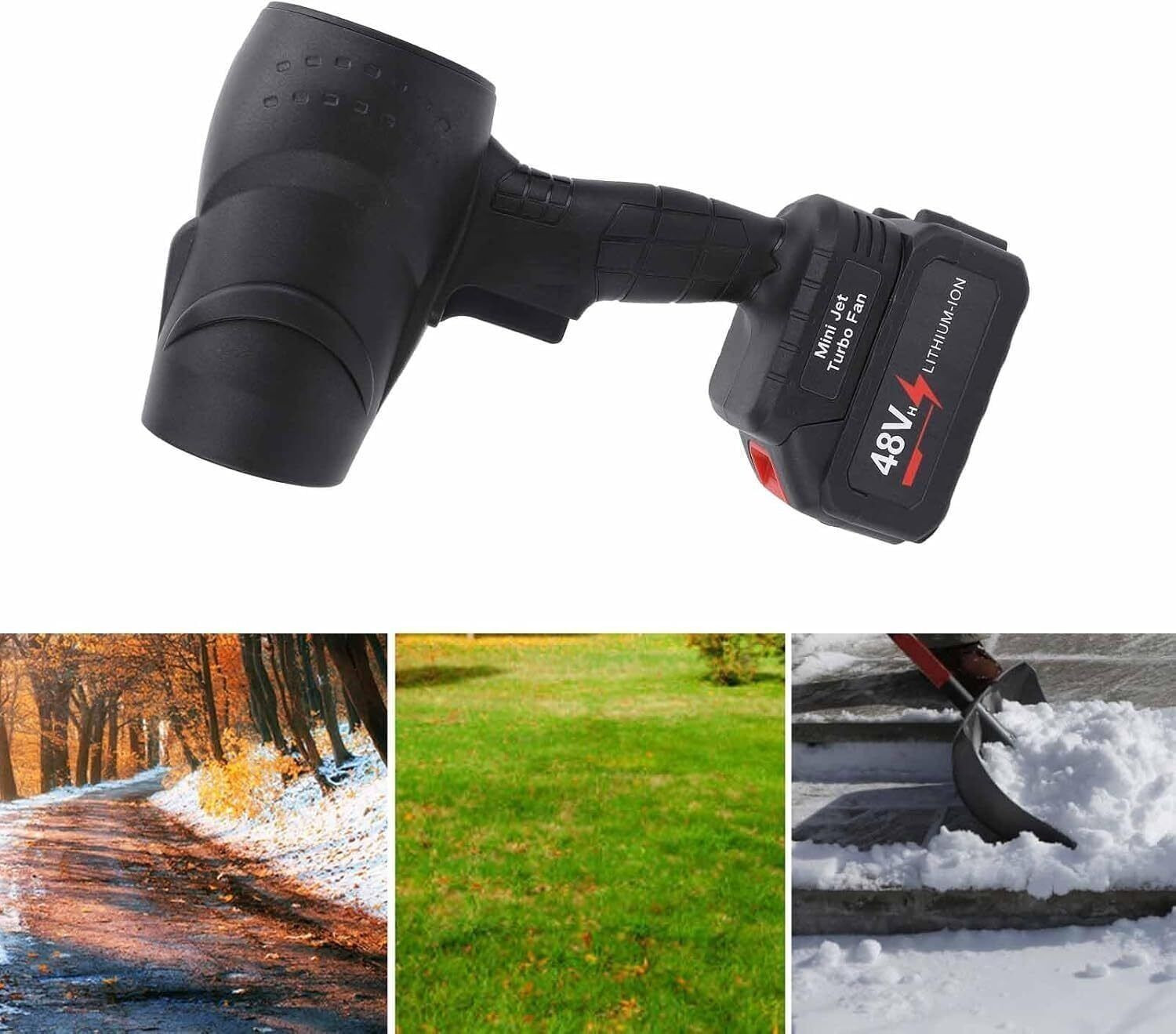 Image of Calldrishe Portable Dust Cleaner, Cordless Leaf Blower Backward Curved Air Blower Backward Curved Air Blower