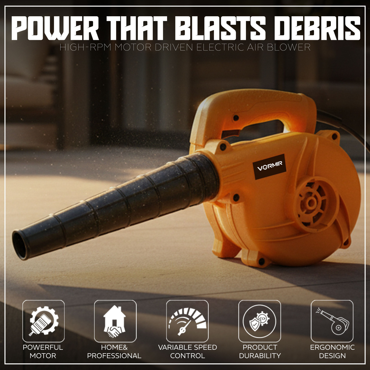Image of iBELL VR EB60-80 800W Air Blower Machine, 16000 RPM, High Air Flow 2.5 m /min, Radial Air Blower
