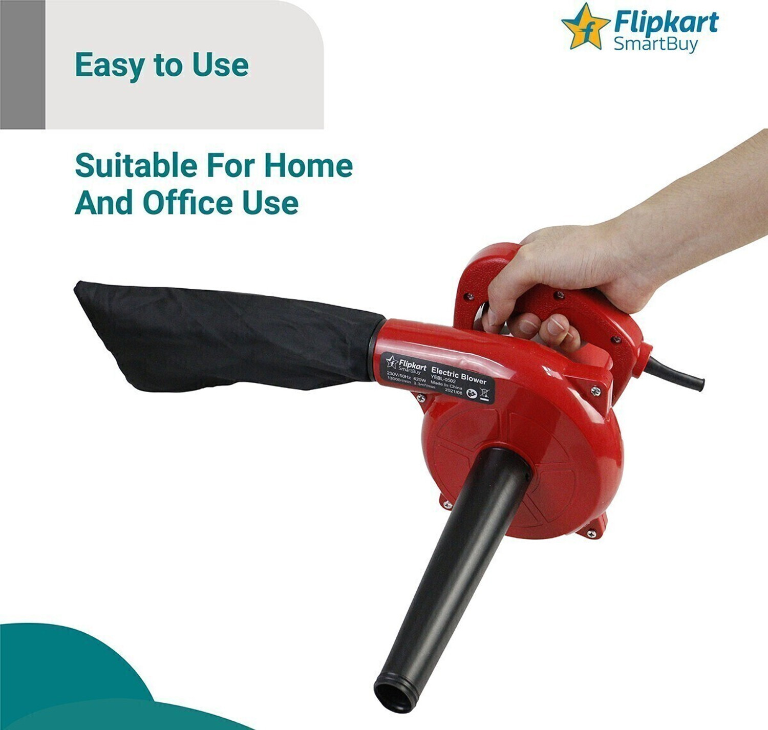 Image of Flipkart SmartBuy 420W Anti-Vibration Electric and Suction Dust Cleaner for Home / Offic Forward Curved Air Blower