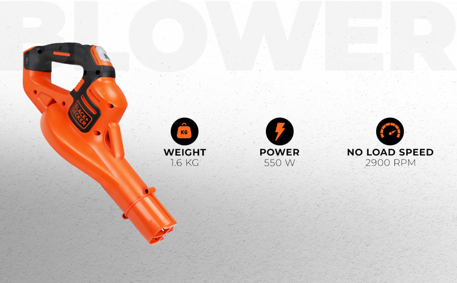 Image of BLACK+DECKER GWC1820PCF-B1 Air Blower