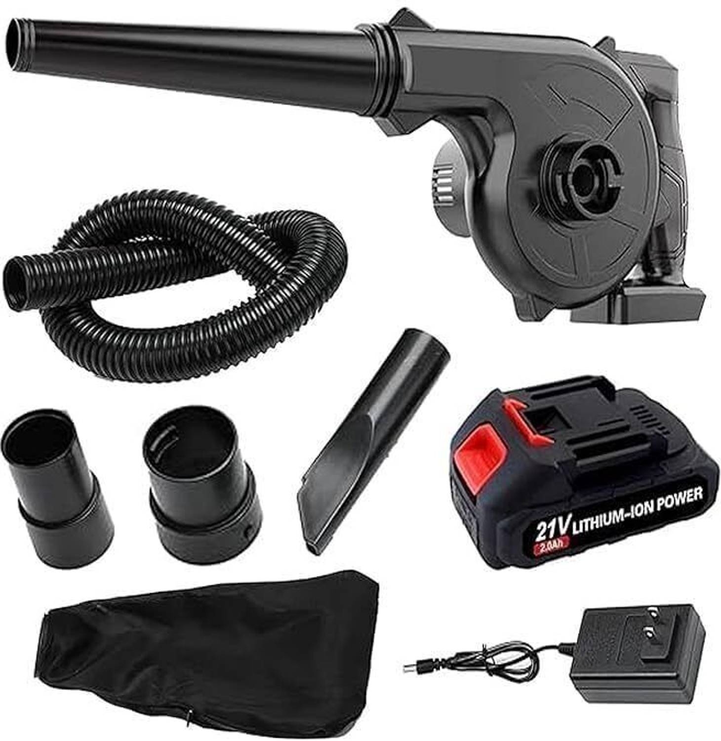 AKMOR 2-in-1 Portable Mini Leaf Blower &Vacuum for Lawn Care, Dust/Snow Blowing Airfoil Air Blower