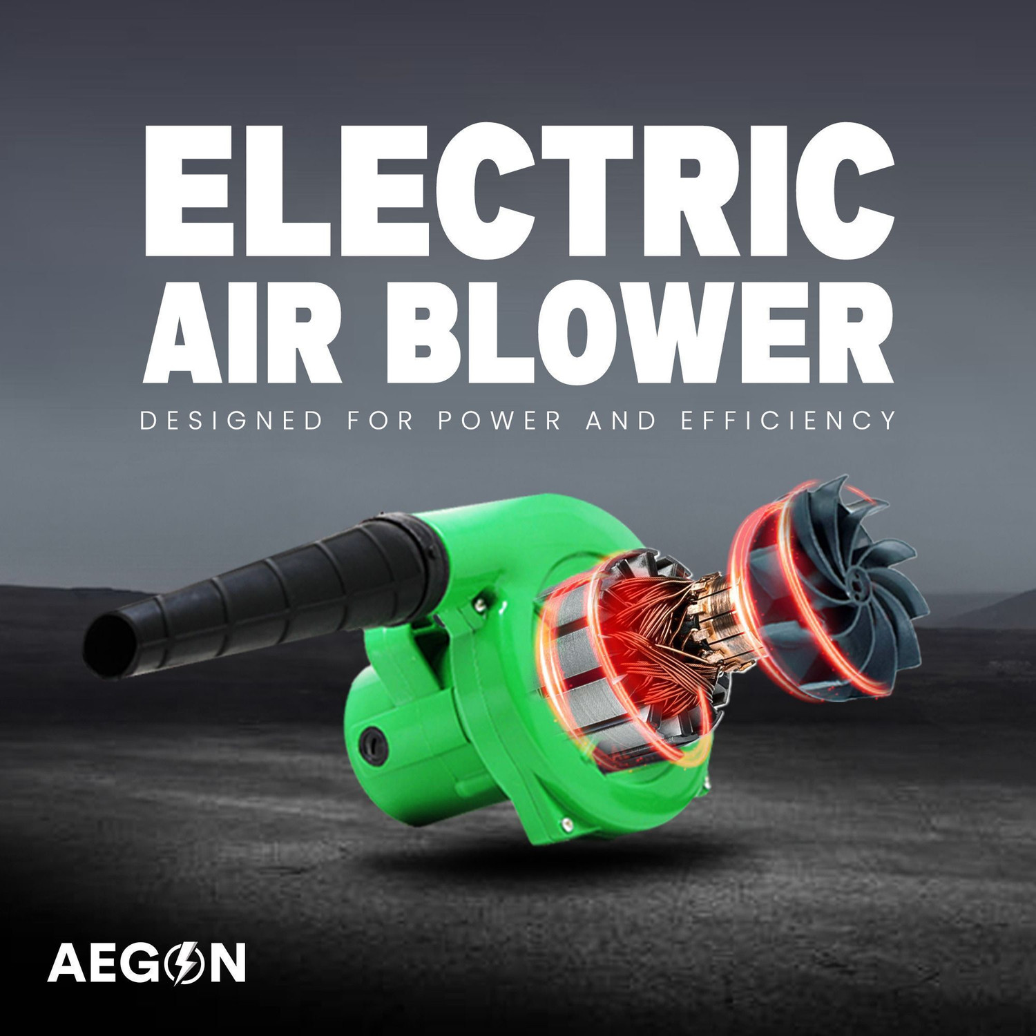 Image of AEGON AB40 550W 3.8 m3 /min 100% Copper Dust Cleaner for Home /Office /Car /PC Forward Curved Air Blower