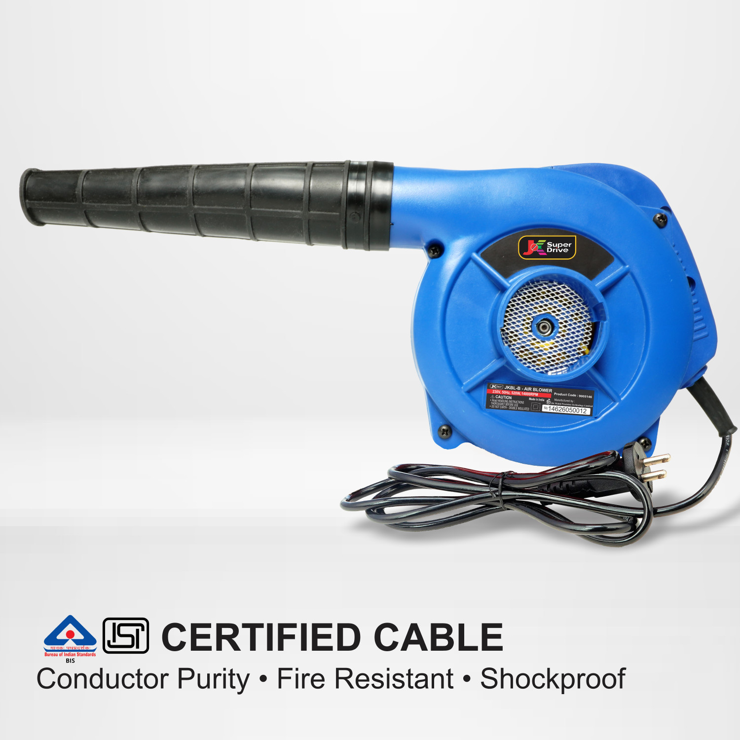 Image of JK Super Drive JK Super Drive 2-in-1 Electric Air Blower & Vacuum Cleaner (520W, 14000 RPM) Air Blower