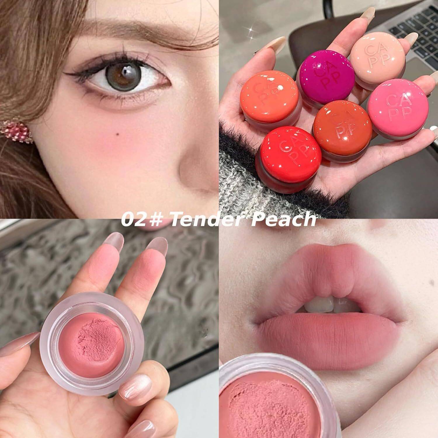 Cappuvini Chubby Creamy Blush Mud with Silky Smooth Texture and Dewy Luminous Finish