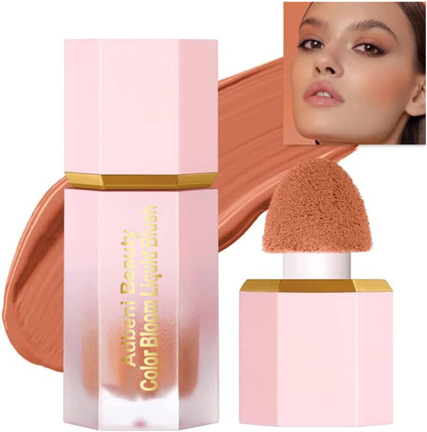 adbeni Color Bloom Liquid Blush | Long-Lasting Matte Finish, Waterproof Formula