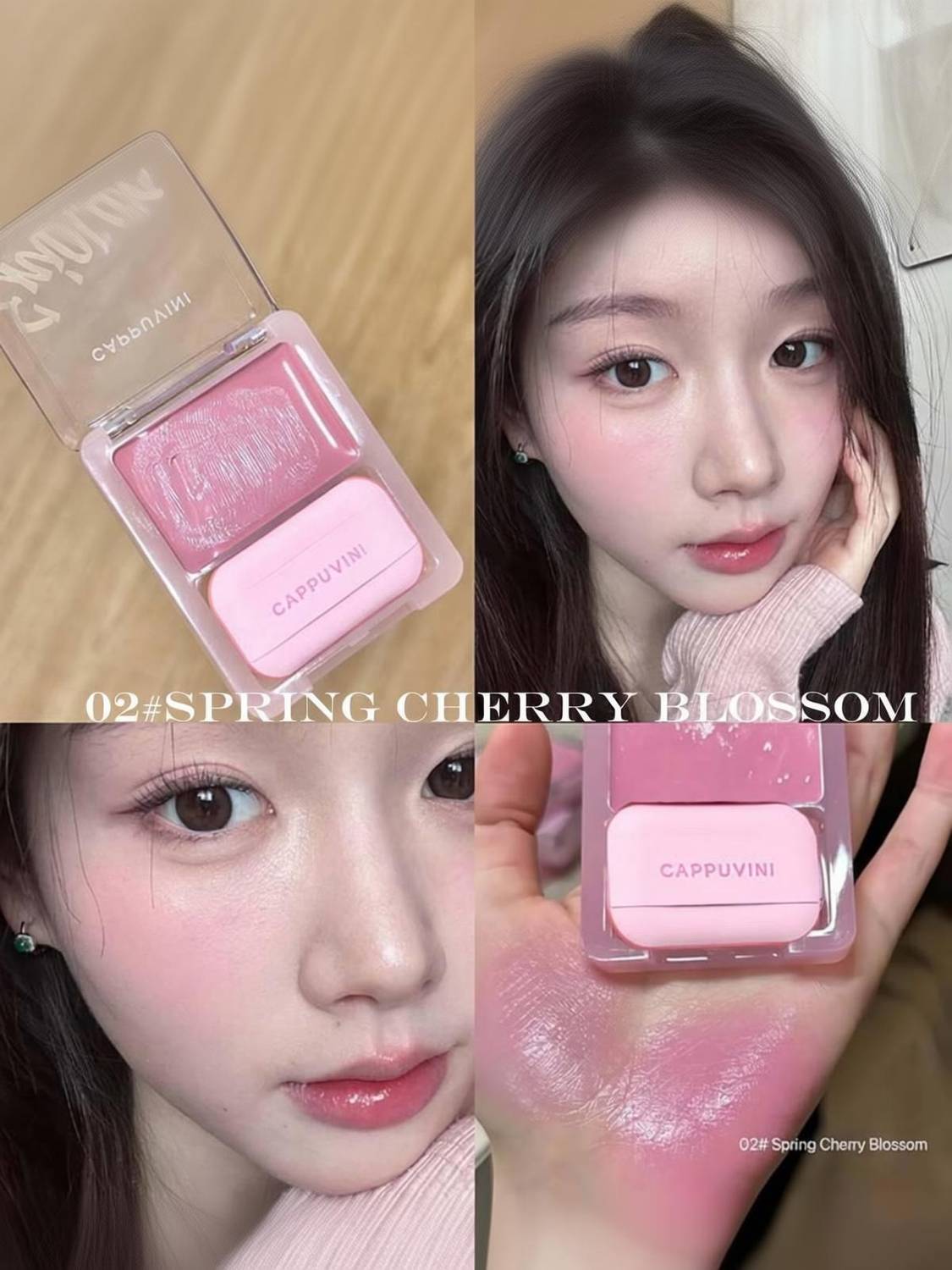 Cappuvini High Gloss Multi-Purpose Cream Blush for Lips and Cheeks with Glossy Finish