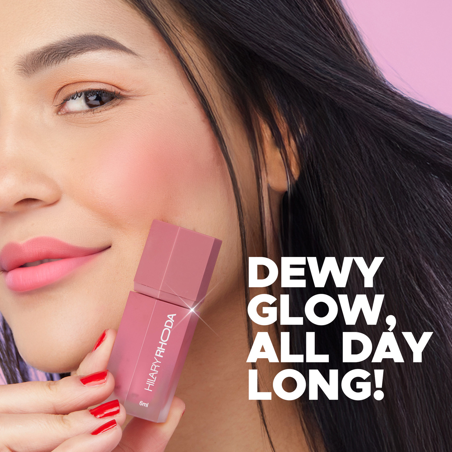 Image of Hilary Rhoda Blush Love | Highly Pigmented Liquid Blush & Super Dewy Finish | Leak-Proof