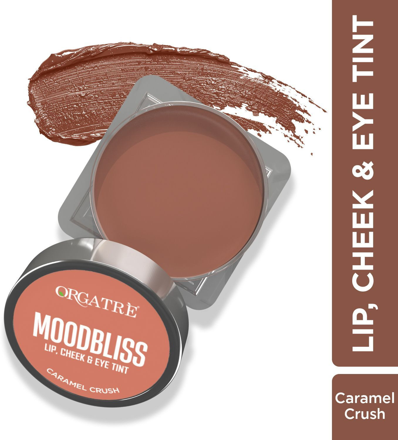 Image of Orgatre Moodbliss Lip, Cheek & Eye Tint with Goodness of Kojic Acid & Retinol (Caramel Crush)