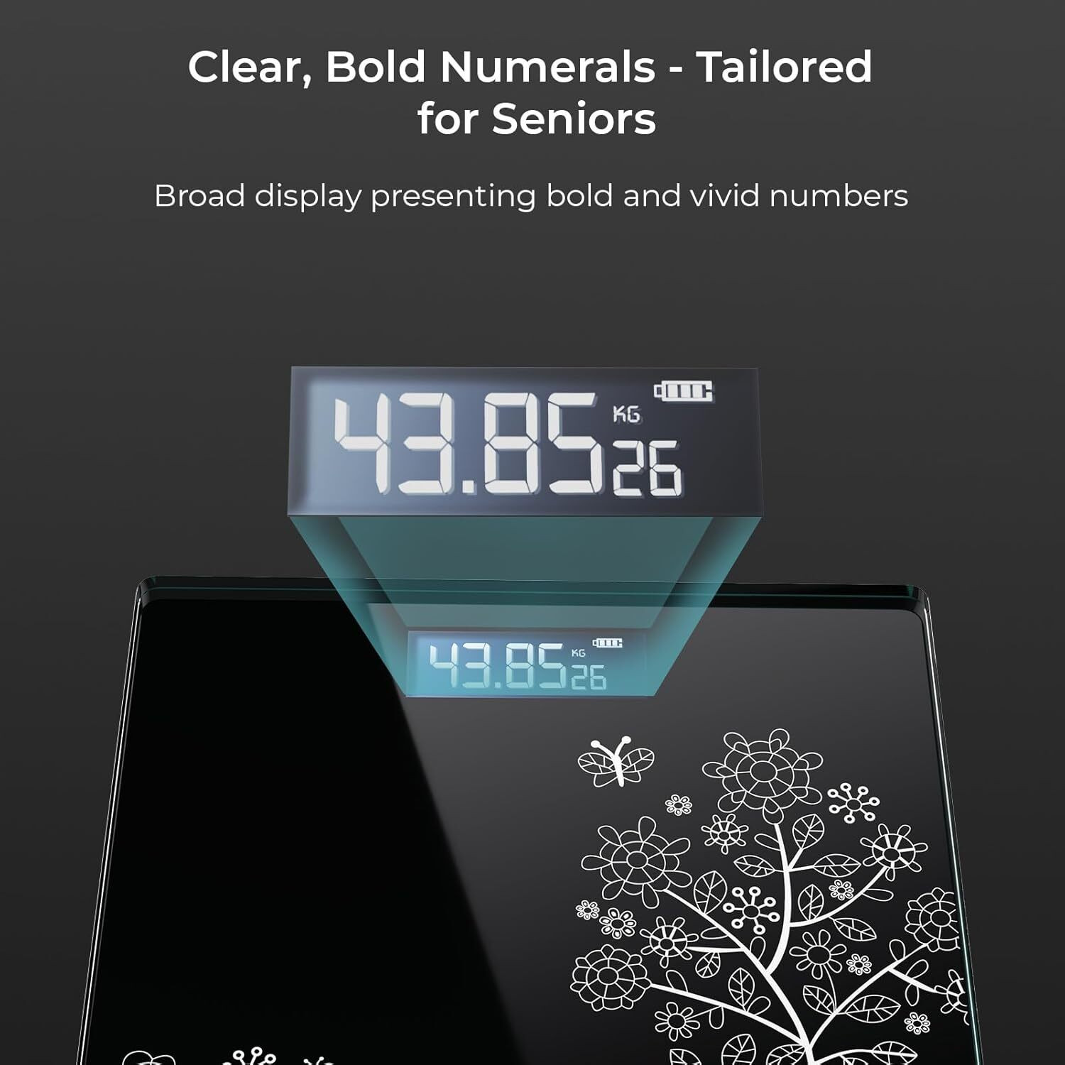 Image of Omara Personal Body Weight Machine,Digital Weighing Scale,180kg capacity Black Weighing Scale