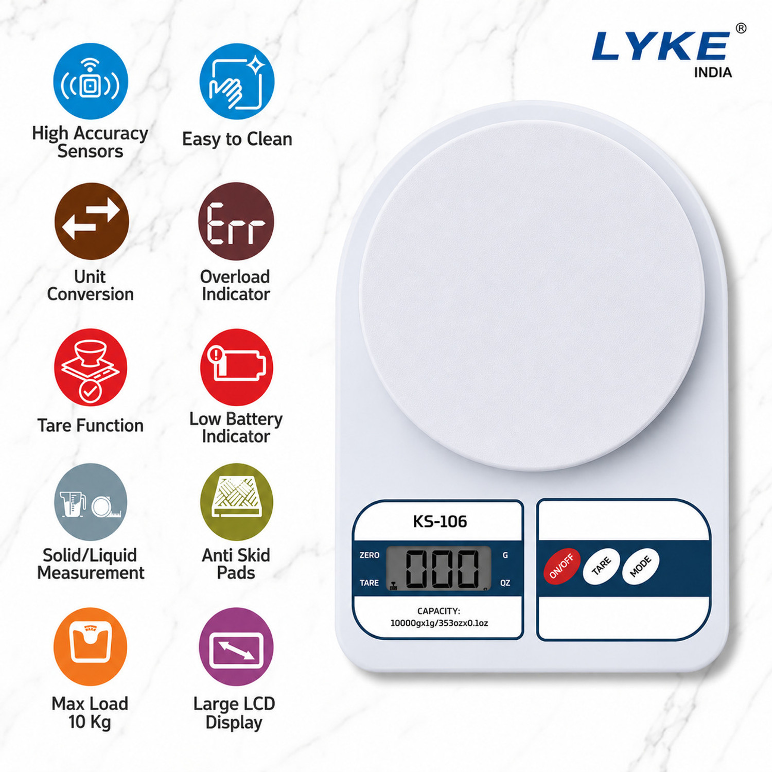Image of lyke Products Weight Machine BMI Weighing Scale