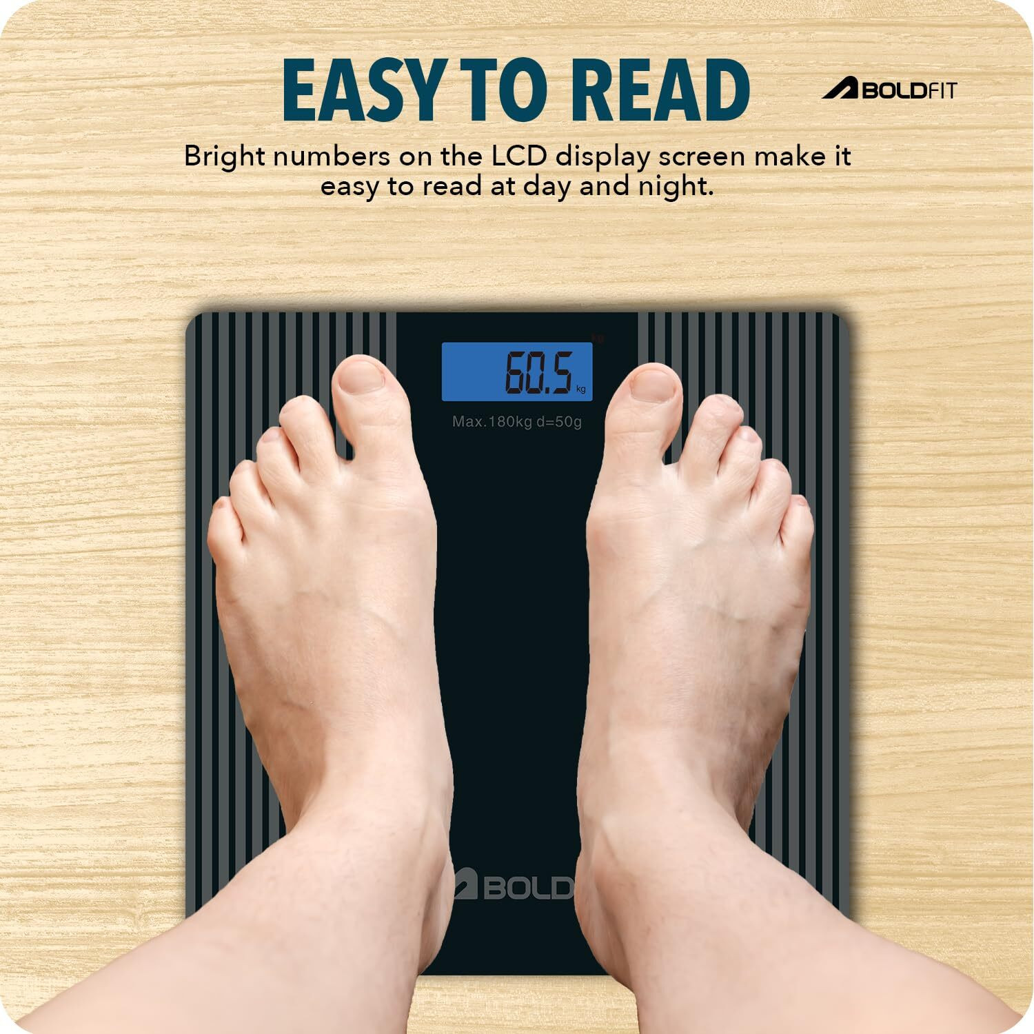 Image of BOLDFIT Weighing Machine Digital Weighing Scale 180kg Weight for Human 3 Year Warranty Weighing Scale