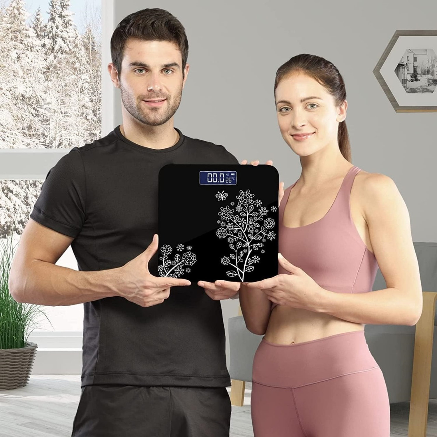 Image of Omara Personal Body Weight Machine,Digital Weighing Scale,180kg capacity Black Weighing Scale