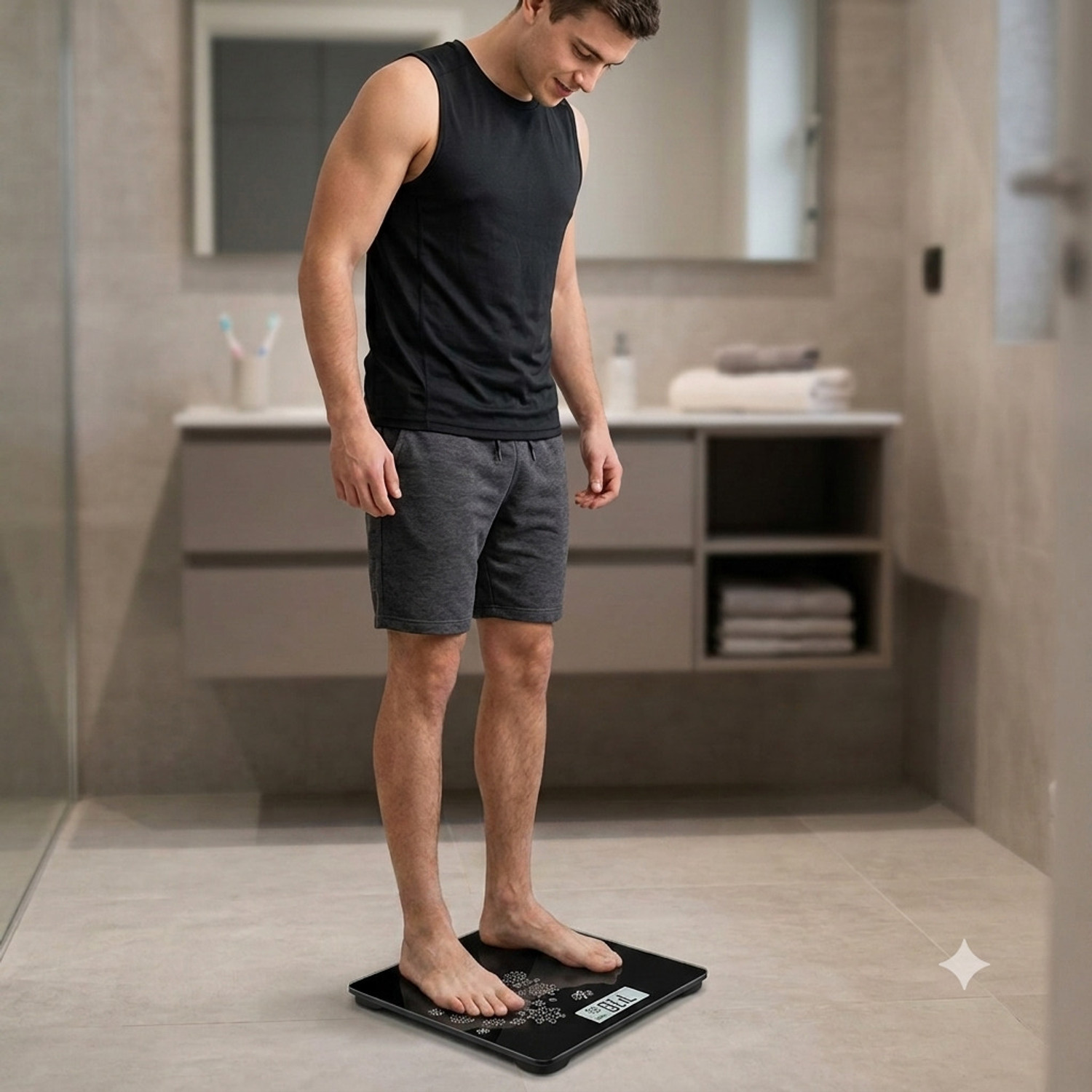 Image of Omara Personal Body Weight Machine,Digital Weighing Scale,180kg capacity Black Weighing Scale