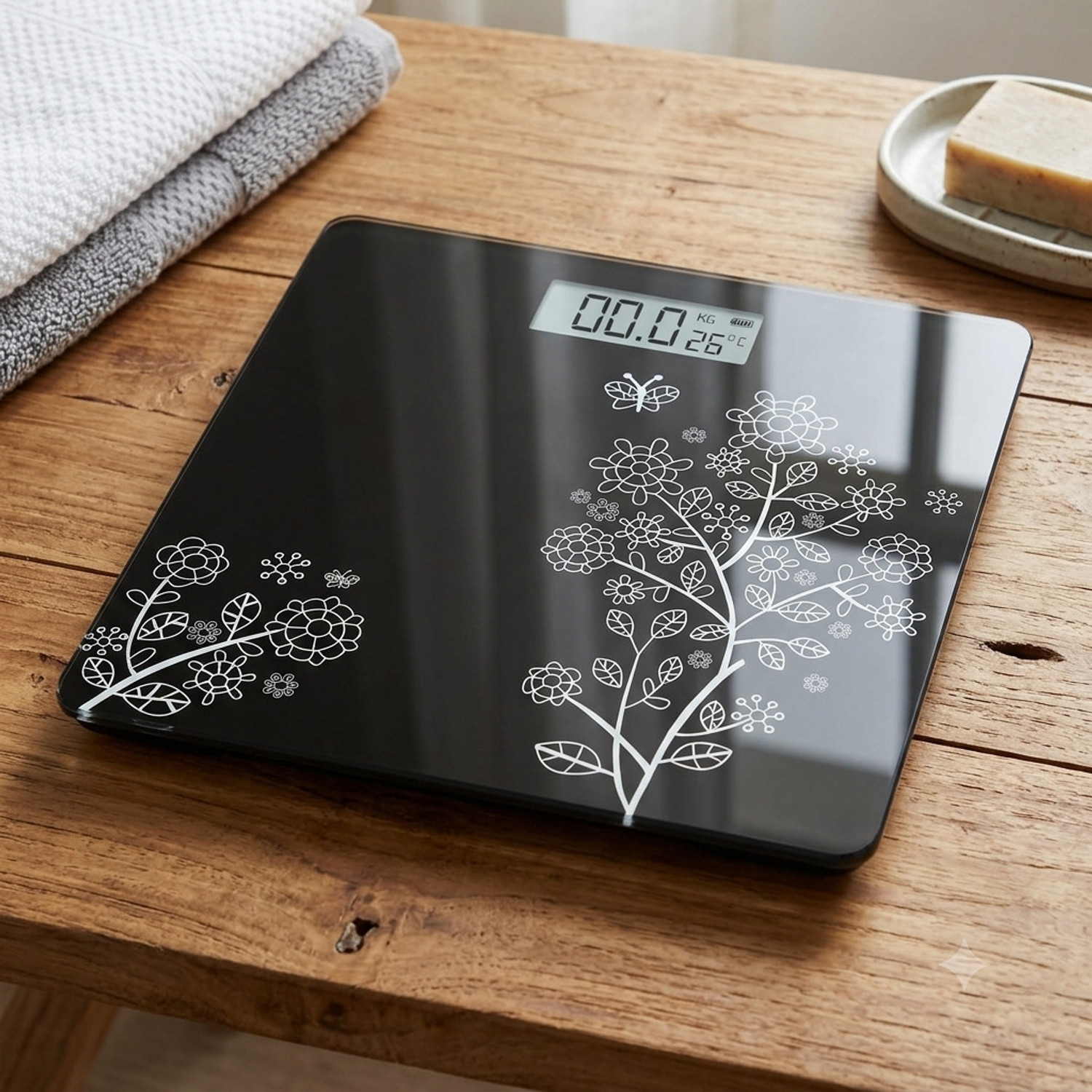 Image of Omara Personal Body Weight Machine,Digital Weighing Scale,180kg capacity Black Weighing Scale