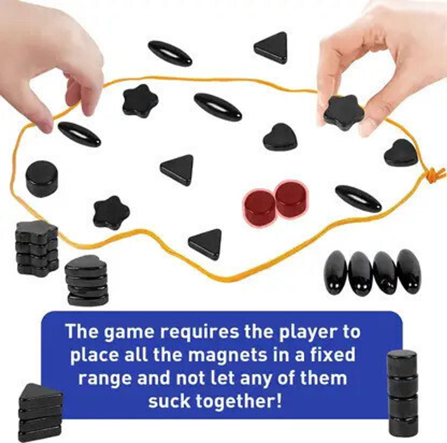 Image of Magnemite Magnetic Board Game for Kids - 24 Magnets with 3 Different Design Educational Board Games Board Game