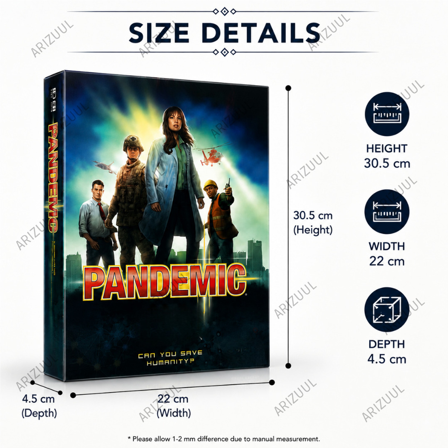 Image of Arizuul Pandemic Cooperative Strategy Board Game for Adults & Teens, 2-4 Players Party & Fun Board Game
