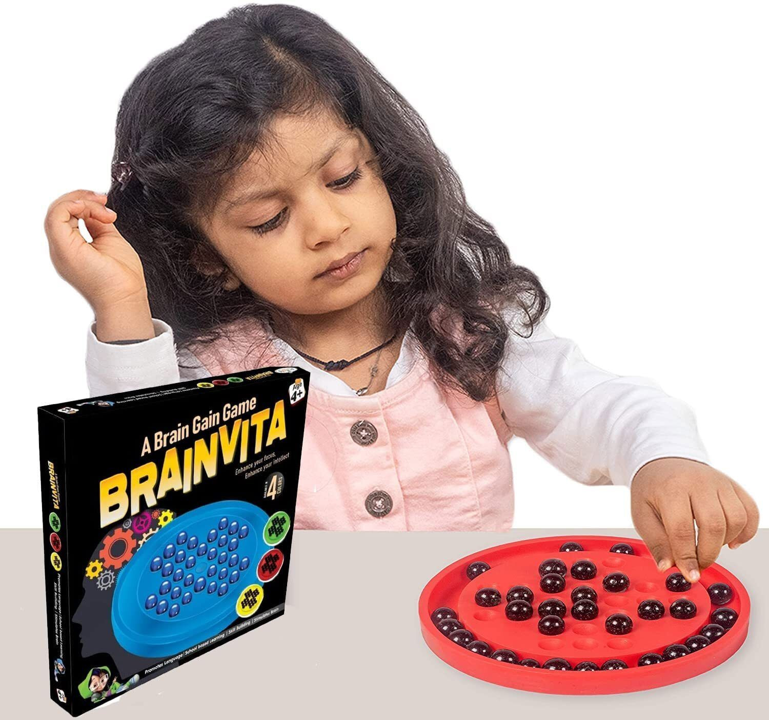 Image of T Essentials Brainvita Game | Skill Building & Strategy Game Board Game | Age 4+ Party & Fun Board Game