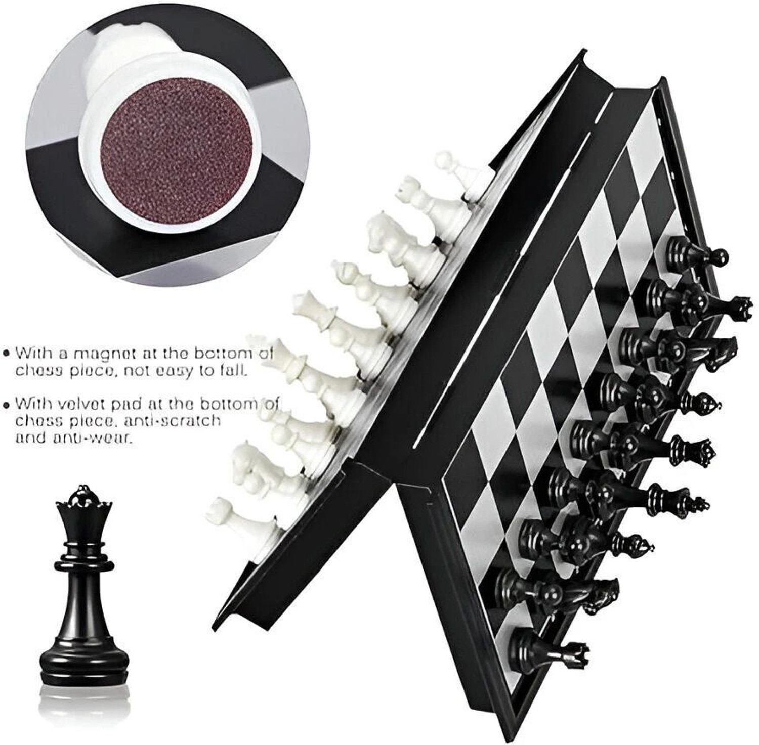 Image of Vally Portable Magnetic Chess Set- Brain Development Board Games Learning & Fun Educational Board Games