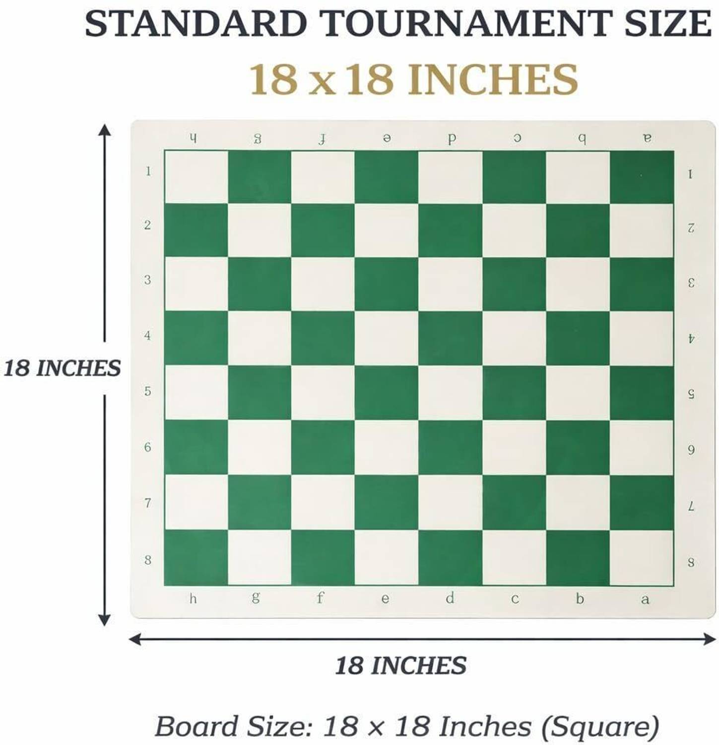 ANANTHI 18x18 Inch Chess Set with Mat & Bag - Image 3