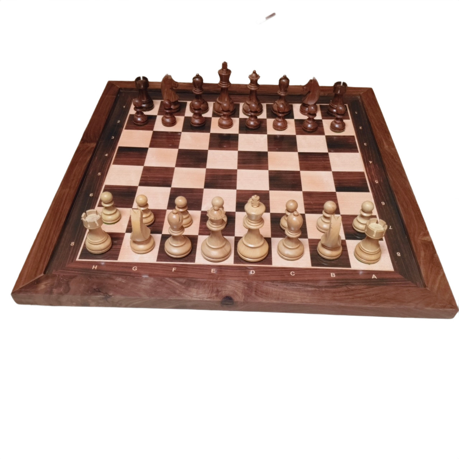 Image of JD CREATIONS Chess Board Set 21X21 Inches with Professional 3.75 inches Coins Educational Board Games