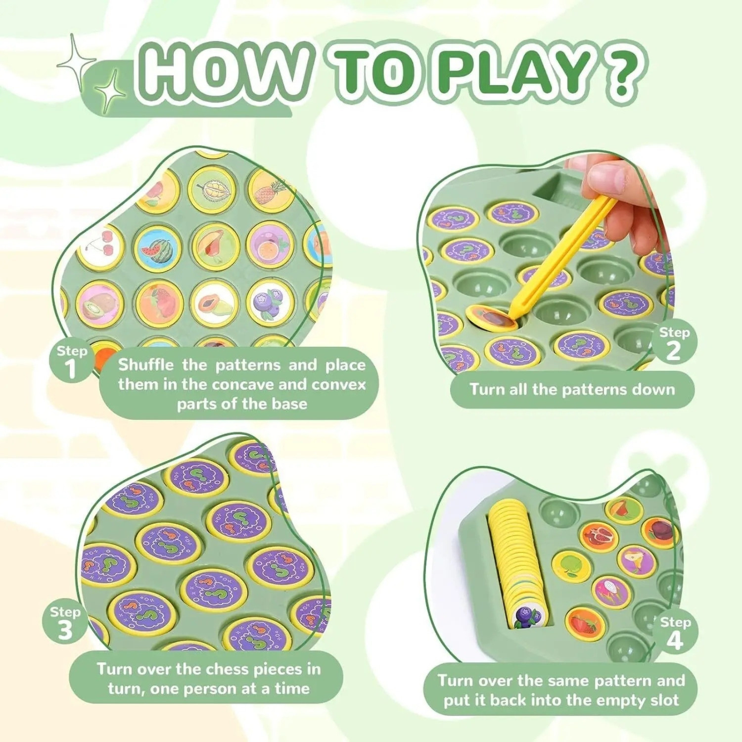 Image of CountryLink Brain Development Memory Game for Kids 3+ | Memory Flip Chess Board Game Indoor Educational Board Games