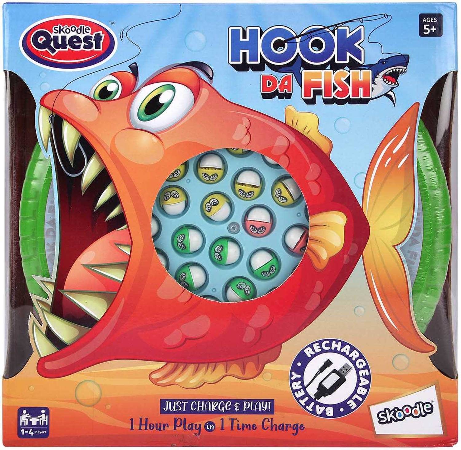 BLCKS Our Riding Fish ショートボード　6.6 ＆おまけ SKOODLE Quest Hook Da Fish Rechargeable Fishing Board Game | Age 5