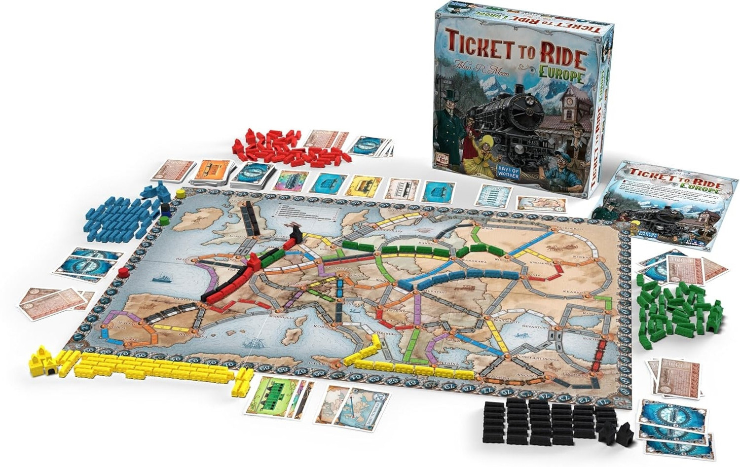 Image of Zuuluzrs Ticket to Ride Europe Board Game For 2 to 5 players Board Game Accessories