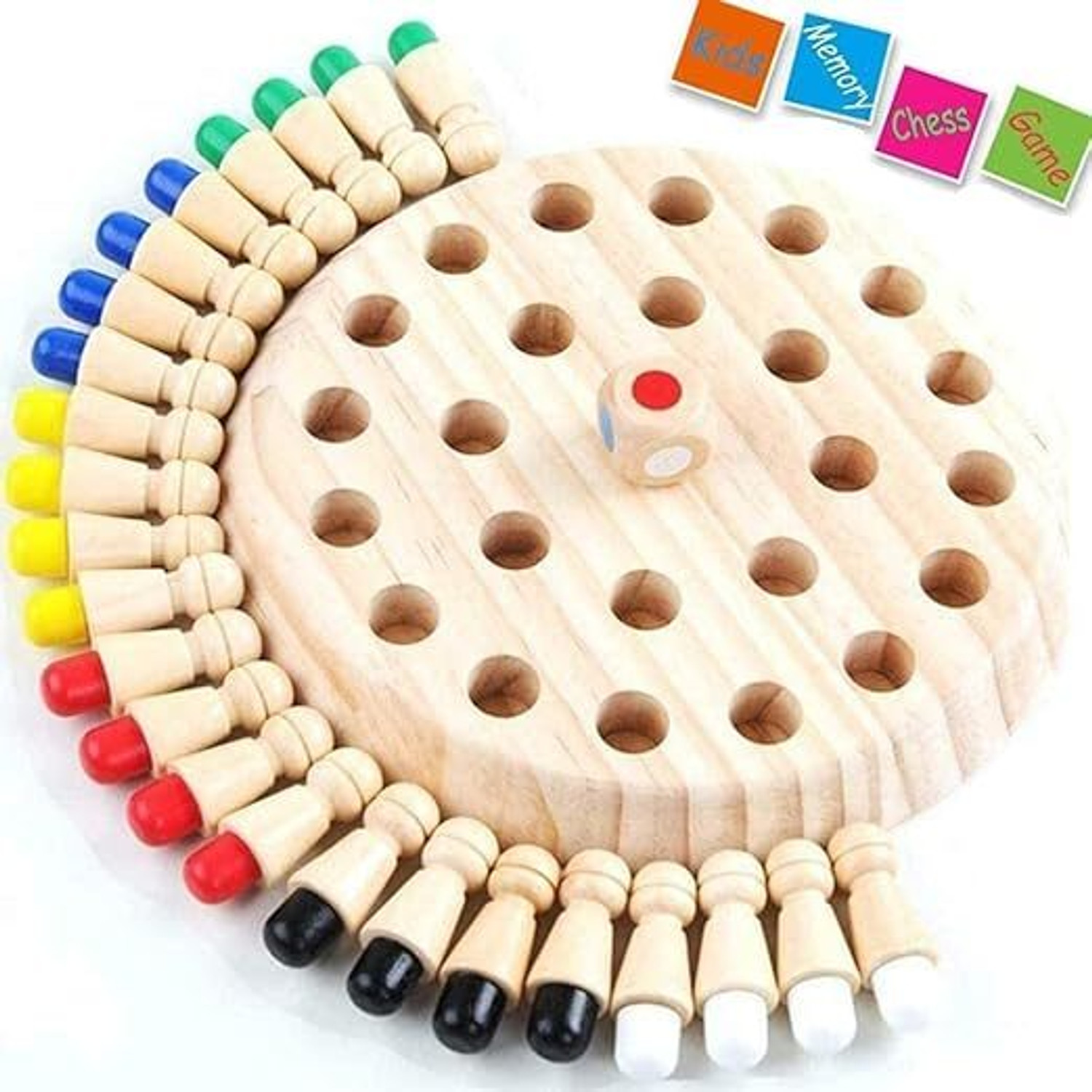 Image of AJDK MART Wooden Chess Puzzle Game | Brain Teaser Strategy Board Game Board Game Accessories