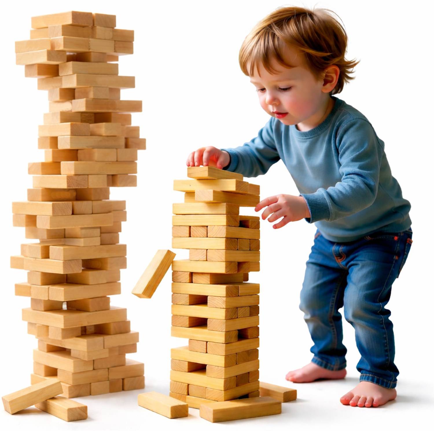 arovemic Wooden Stacking Tower Skill Toy for Adults - Jenga Game 39 Blocks - Jhinga Party & Fun Board Game