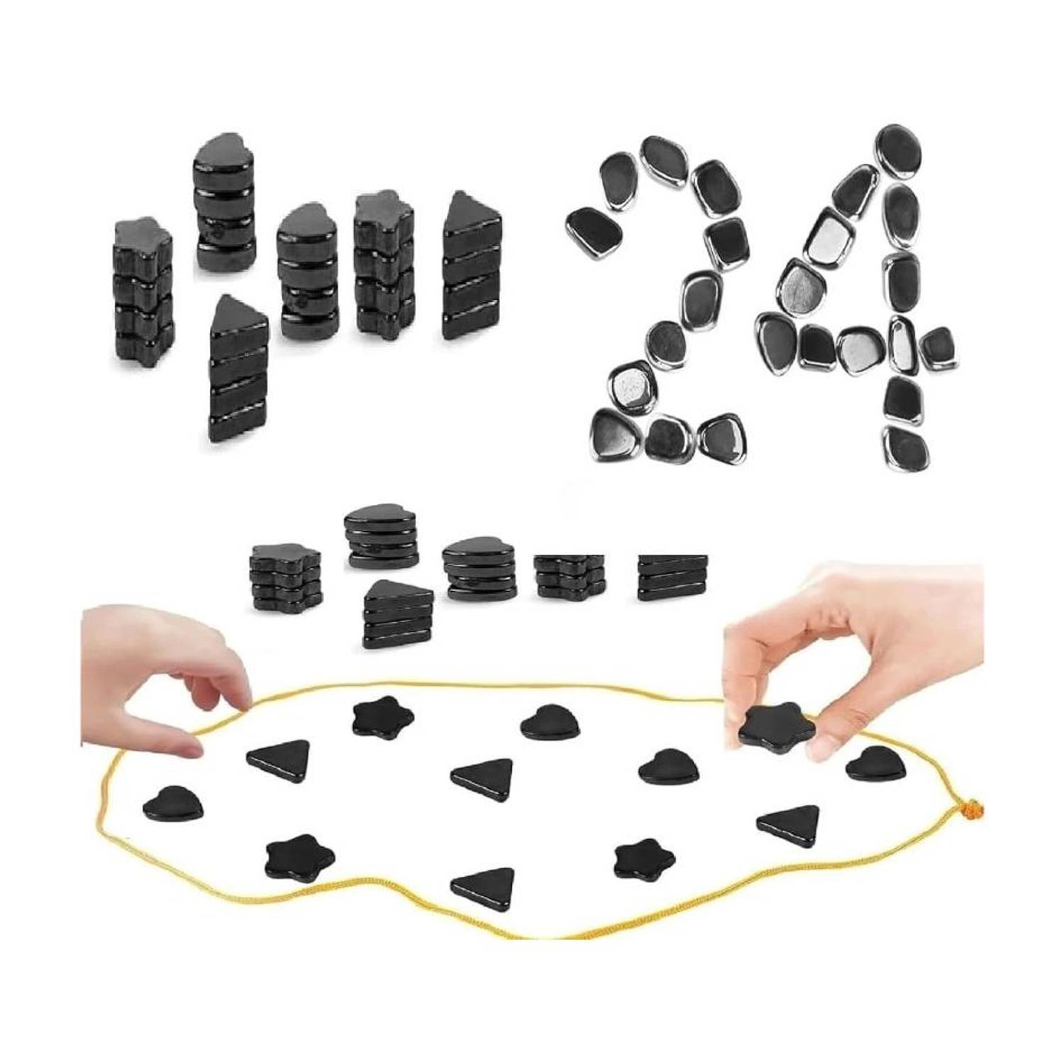amgo Magnetic Board Game for Kids – 24 Magnets, 3 Fun Designs for Learning Party & Fun Board Game