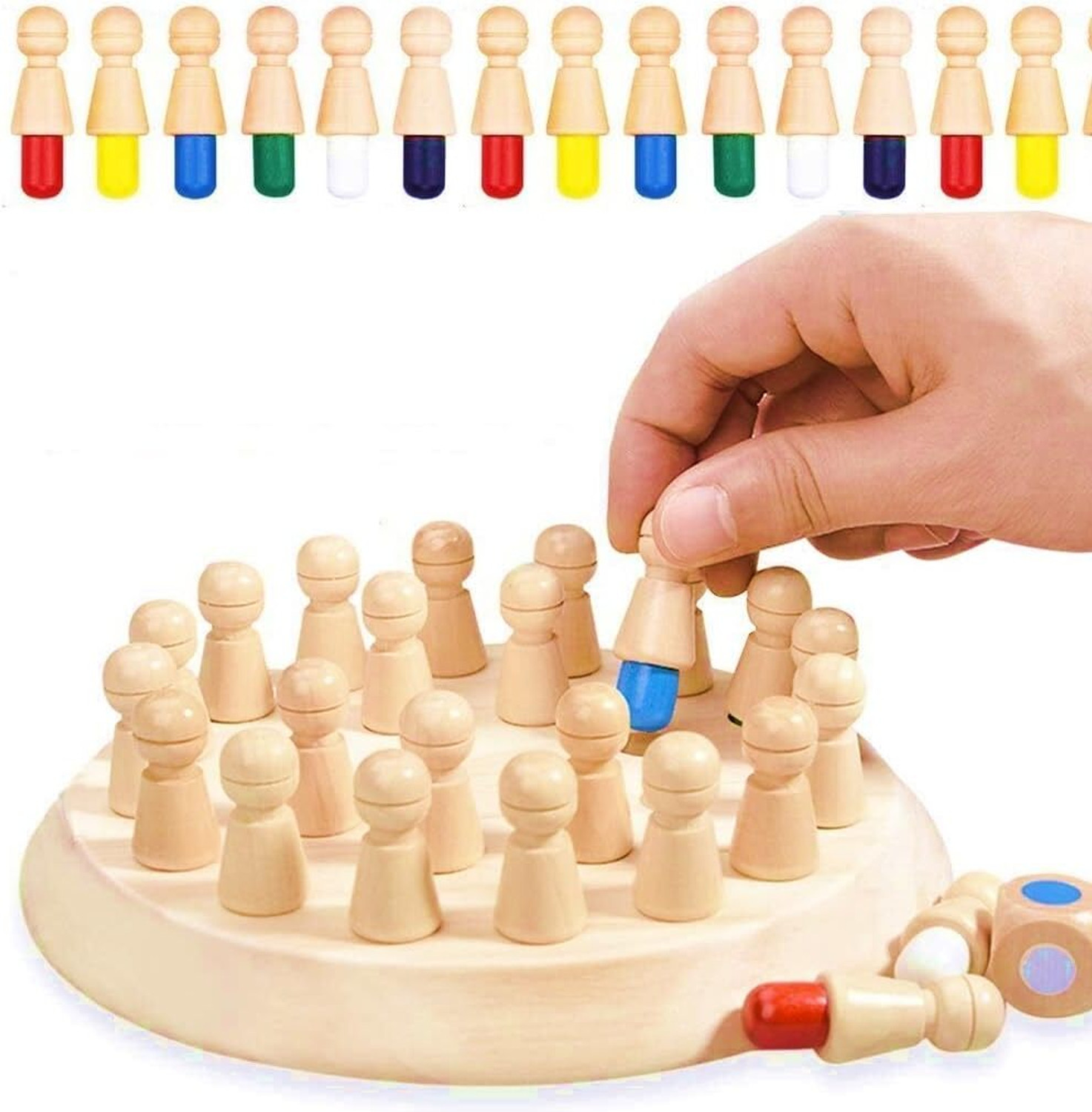 Image of sukhdham Wooden Memory Chess Player Board Games for Kids and Adults Toy for Birthday Gift Gaming Accessory Kit