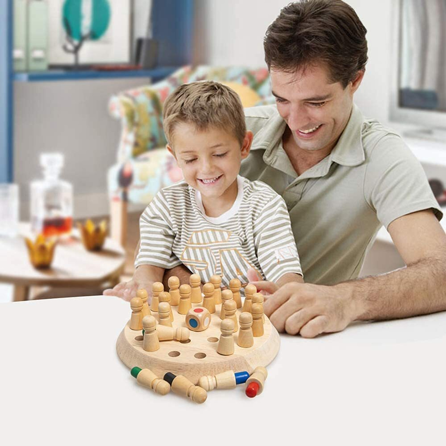 Image of sukhdham Wooden Memory Chess Player Board Games for Kids and Adults Toy for Birthday Gift Gaming Accessory Kit