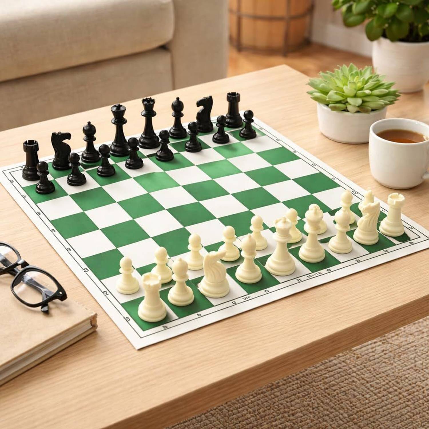 ANANTHI 18x18 Inch Chess Set with Mat & Bag - Image 2