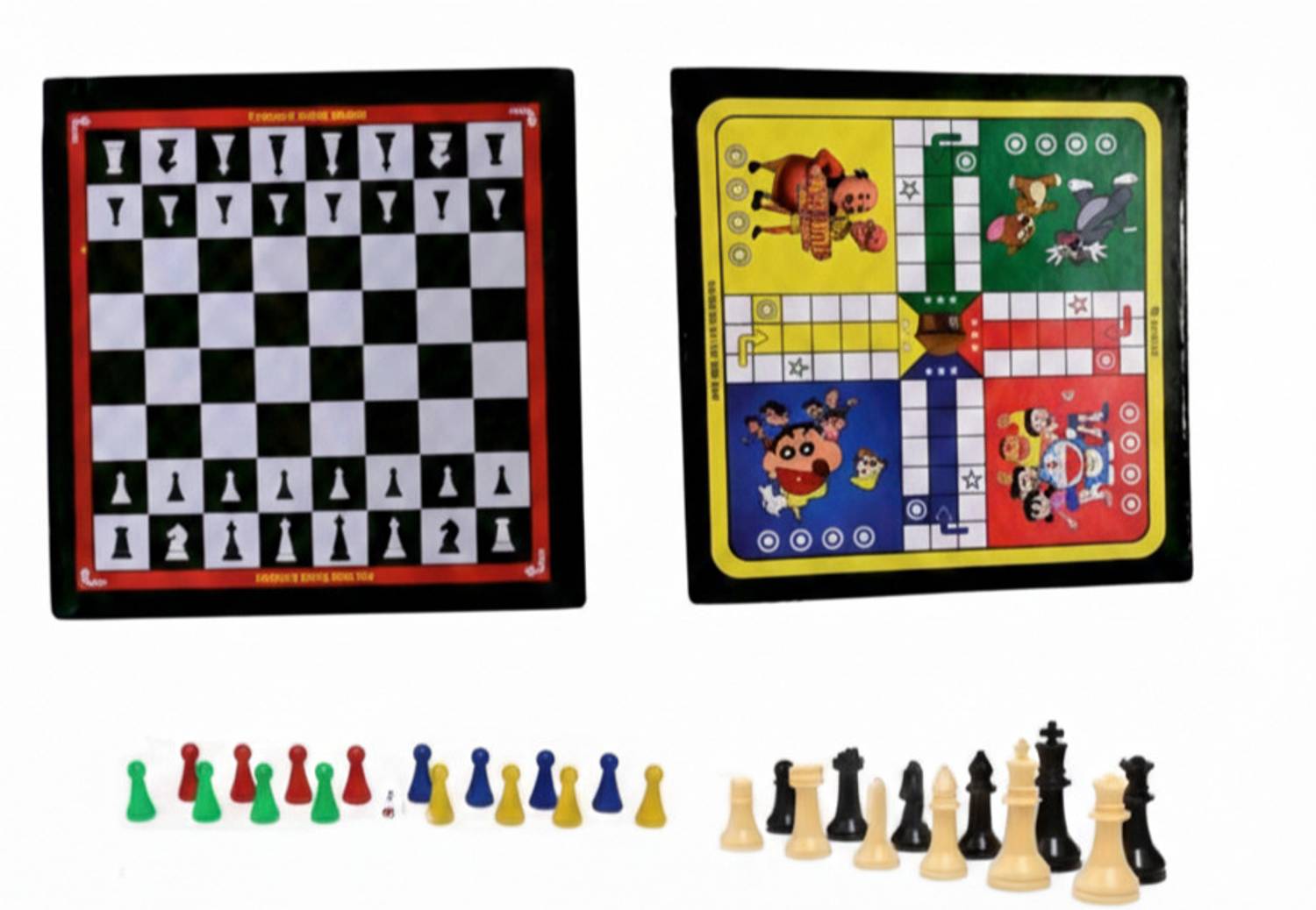 aunique Ludo & Chess Board Game with Ludo & chess coins ( 12*12) Strategy & War Board Game