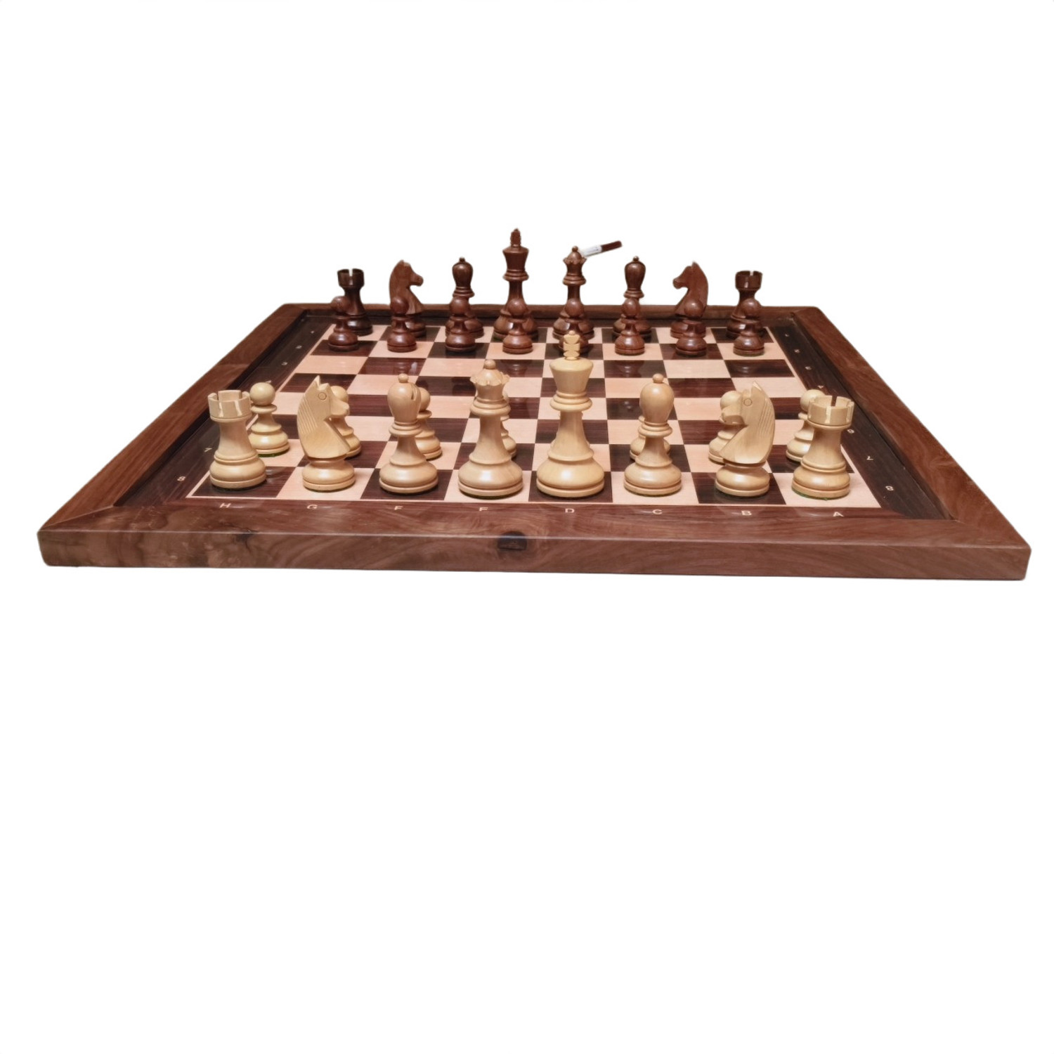 Image of JD CREATIONS Chess Board Set 21X21 Inches with Professional 3.75 inches Coins Educational Board Games