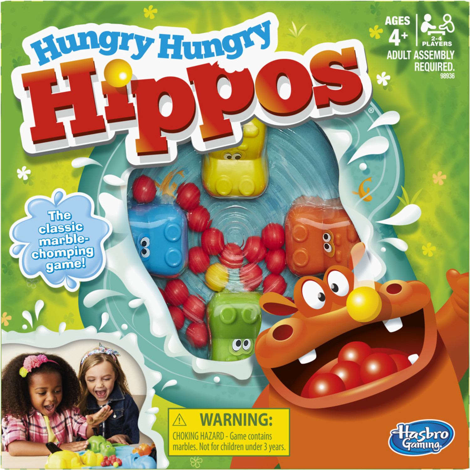Image of HASBRO GAMING Hungry Hungry Hippos Kids Board Game Party & Fun Board Game