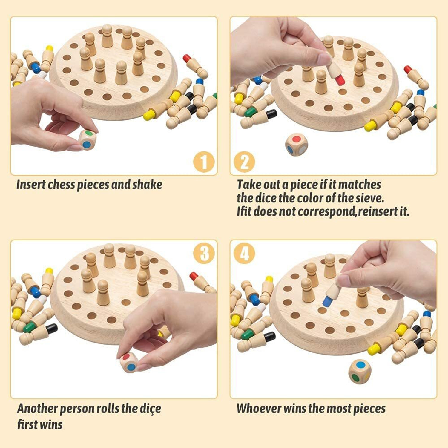 Image of sukhdham Wooden Memory Chess Player Board Games for Kids and Adults Toy for Birthday Gift Gaming Accessory Kit