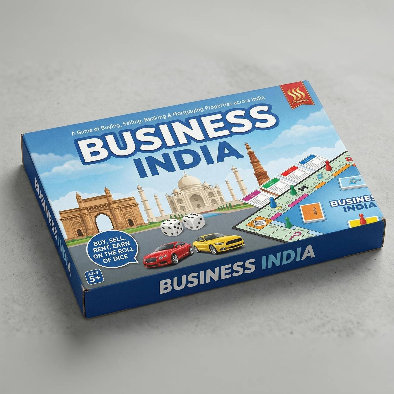 amgo Business India Board Game | Buy, Sell, Rent Property Game for Kids & Family Party & Fun Board Game