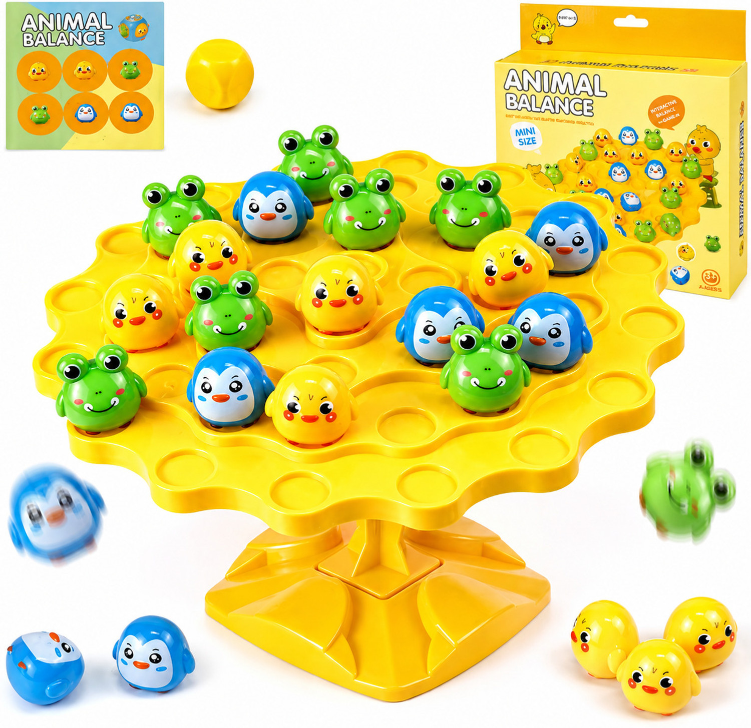 Image of Takhatmal Mini Animal Balance Tree Game Frog Educational Indoor Toy Kids Age 3+ Party & Fun Board Game