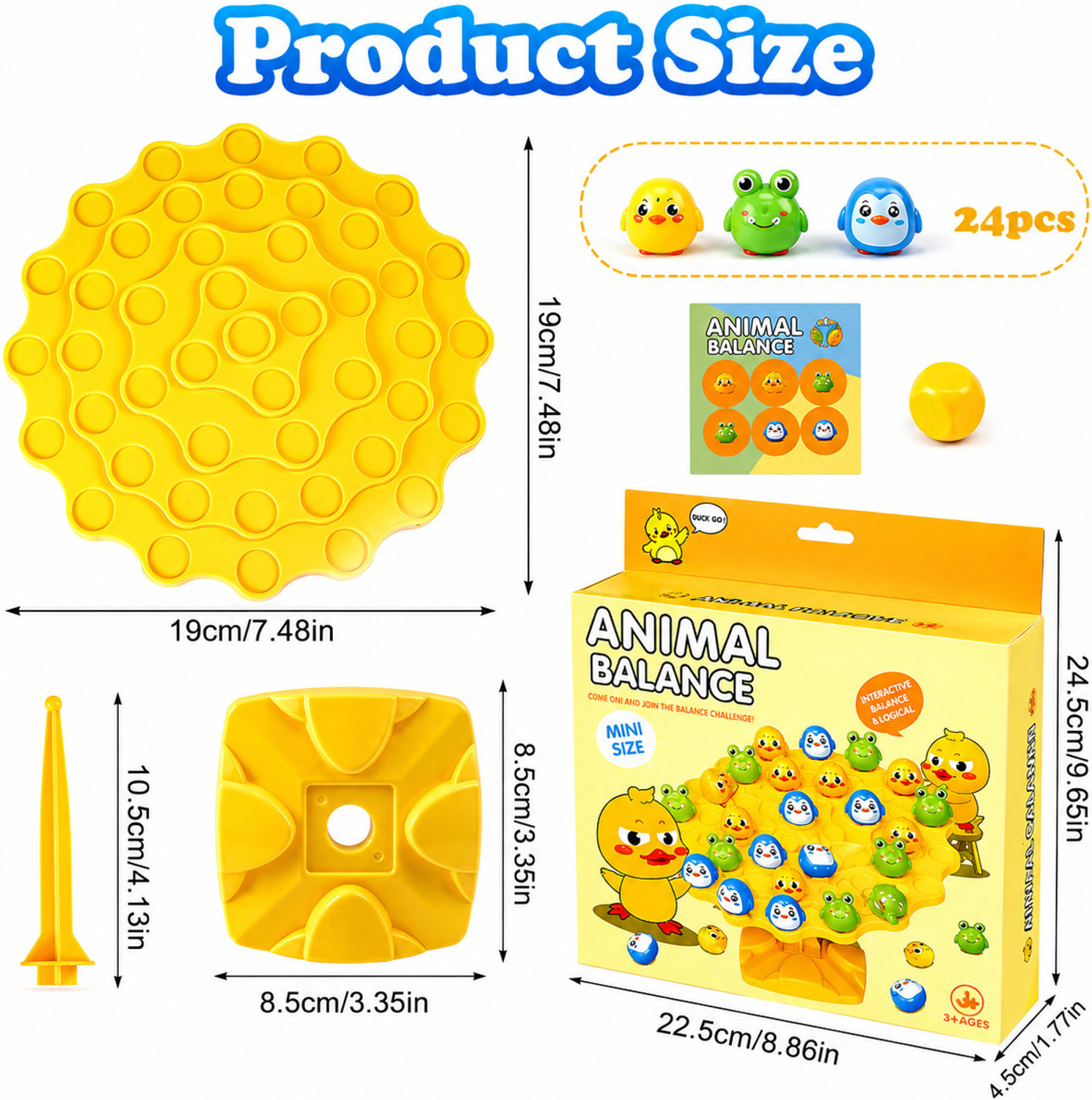 Image of Takhatmal Mini Animal Balance Tree Game Frog Educational Indoor Toy Kids Age 3+ Party & Fun Board Game
