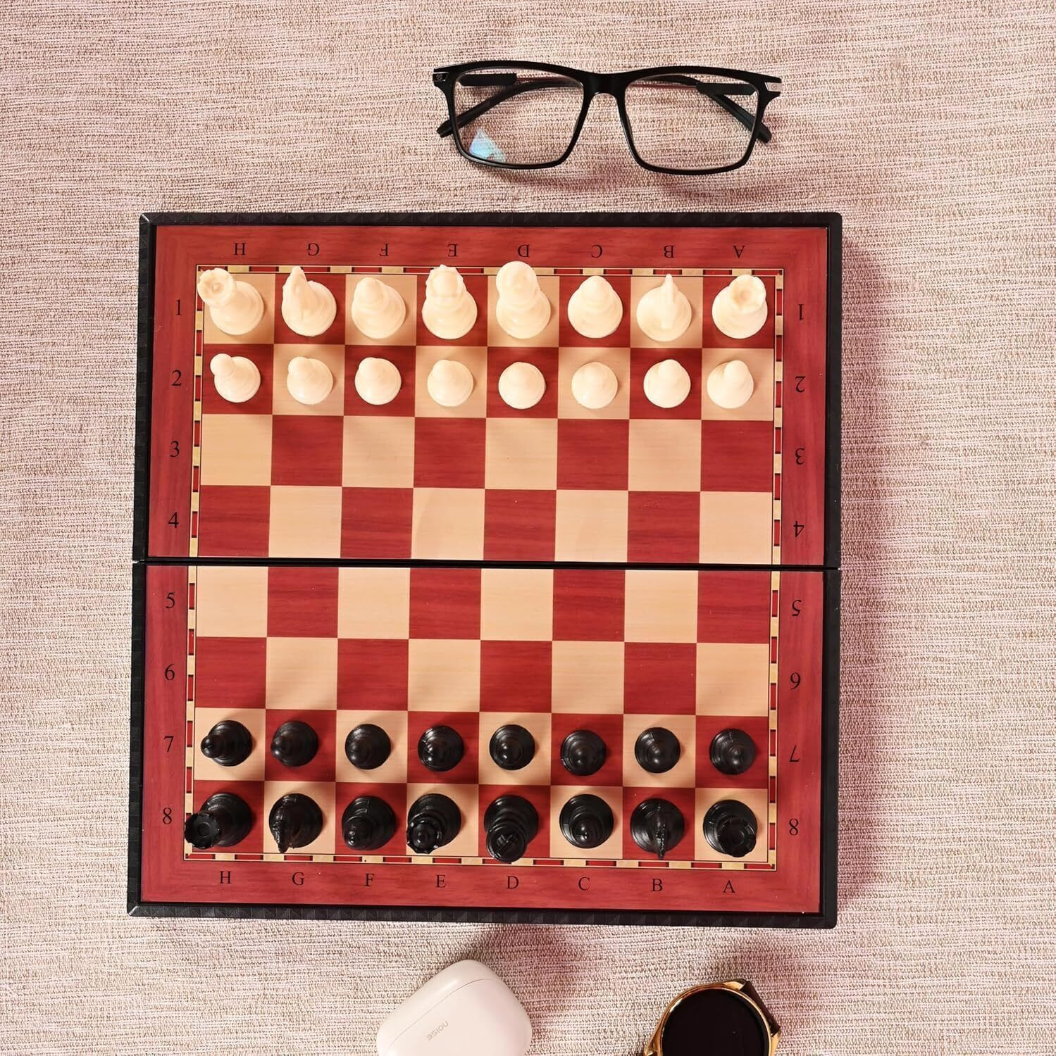 Image of MOVEX Morex 11 Inch Handmade Magnetic Wooden Chess Set Ideal Gift Choice Educational Board Games