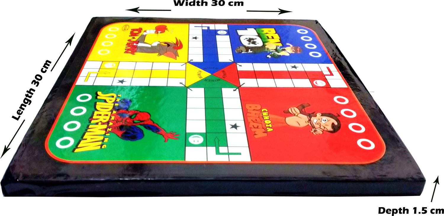 Image of County Premium Quality Wooden Ludo with Coins Party & Fun Board Game