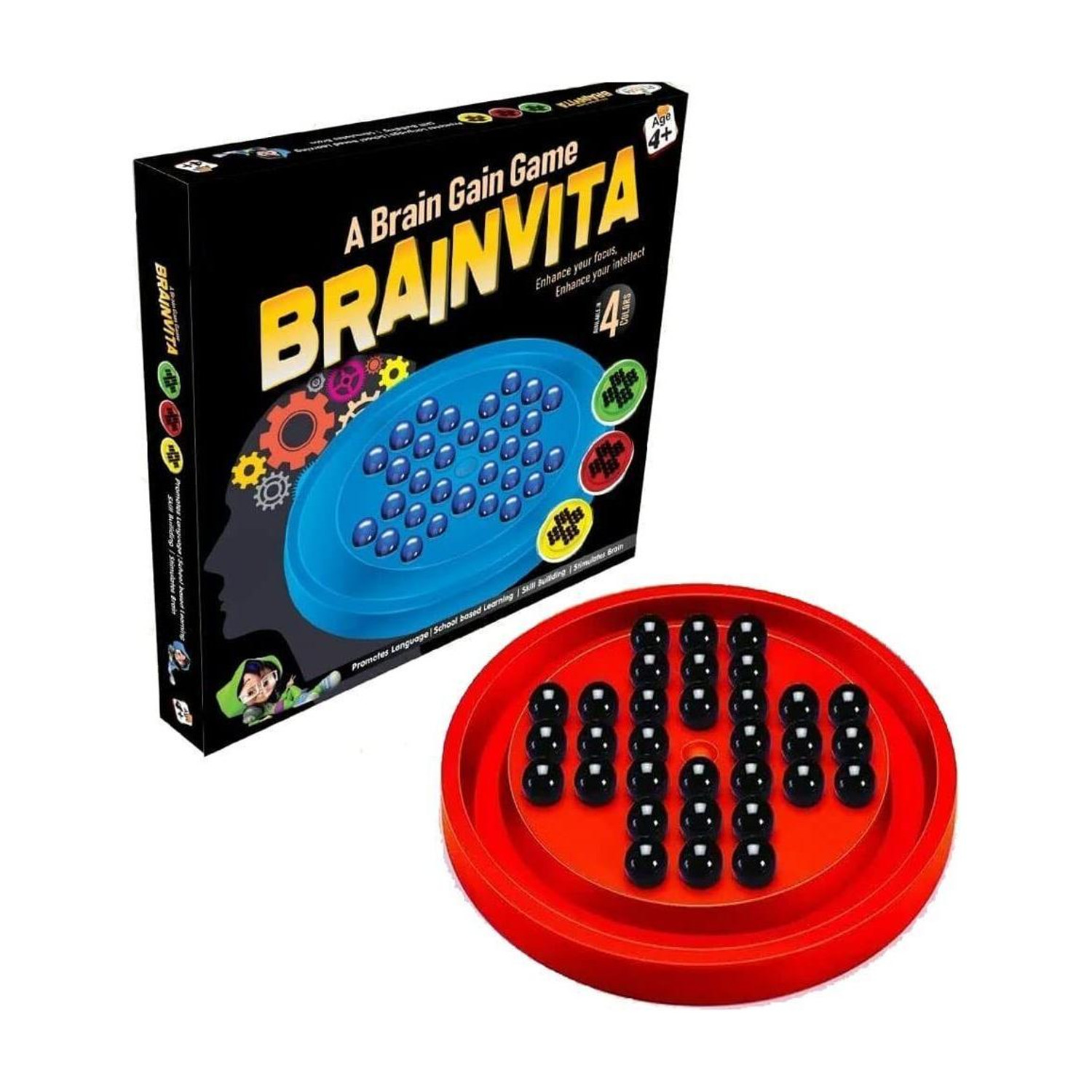 Image of T Essentials Brainvita Game | Skill Building & Strategy Game Board Game | Age 4+ Party & Fun Board Game