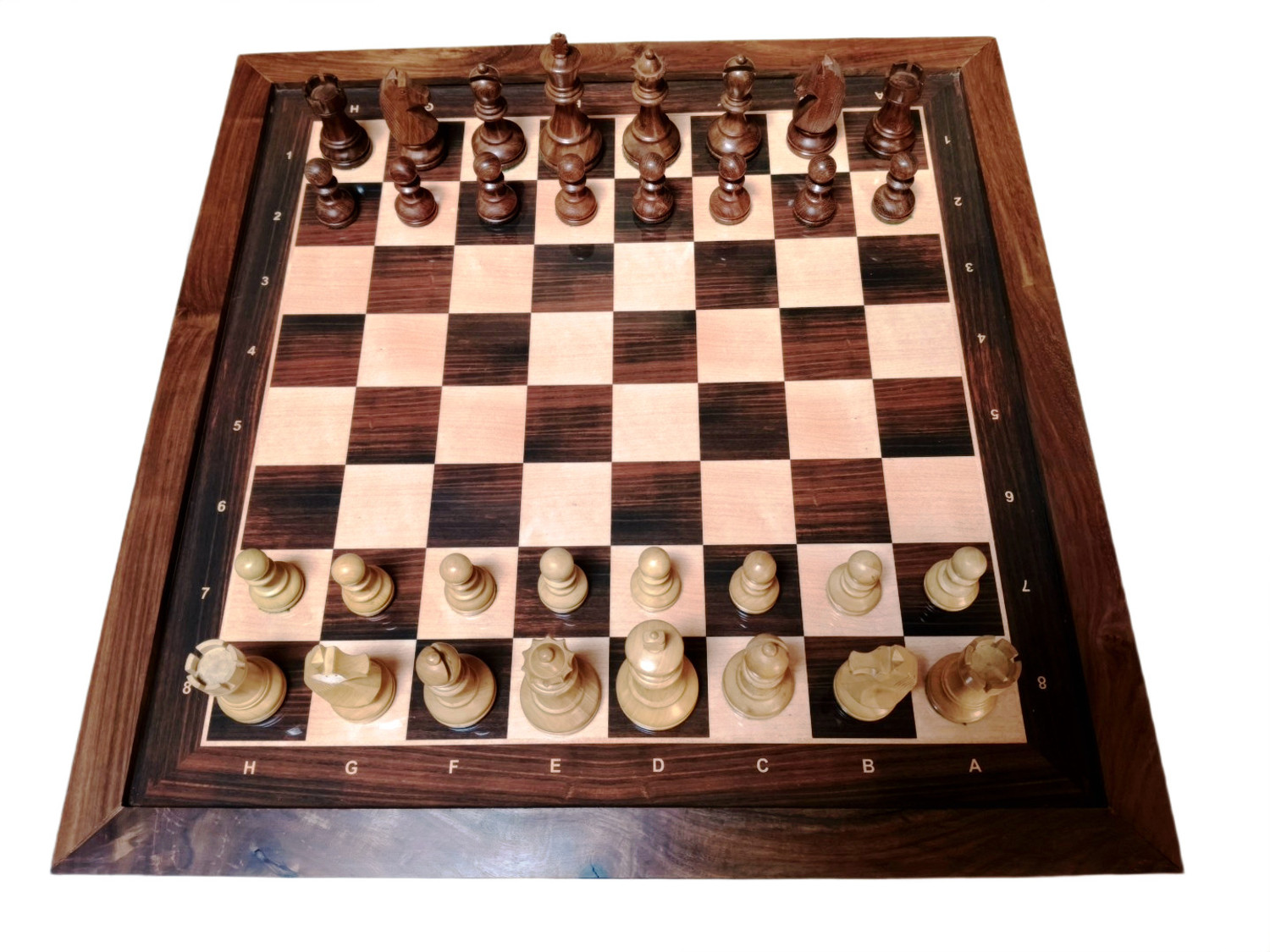 Image of JD CREATIONS Chess Board Set 21X21 Inches with Professional 3.75 inches Coins Educational Board Games