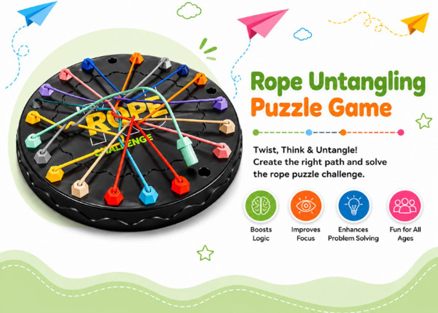 calyxia Rope Great Battle Kids Educational Game Board Board Game Accessories
