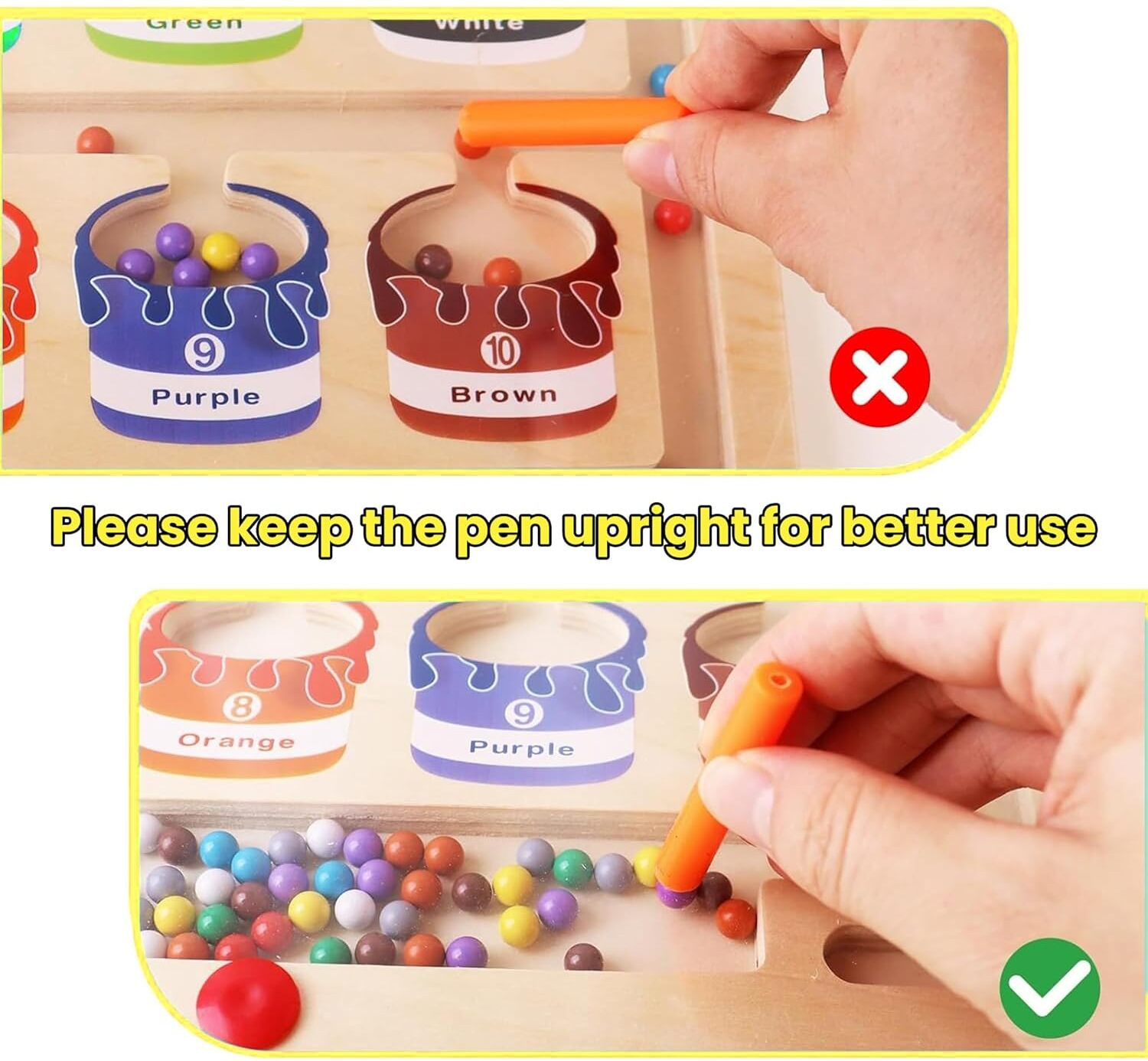 Image of Zuigo Magnetic Color and Number Maze Color Matching Number Learning Toy= Girls-Boyes Educational Board Games