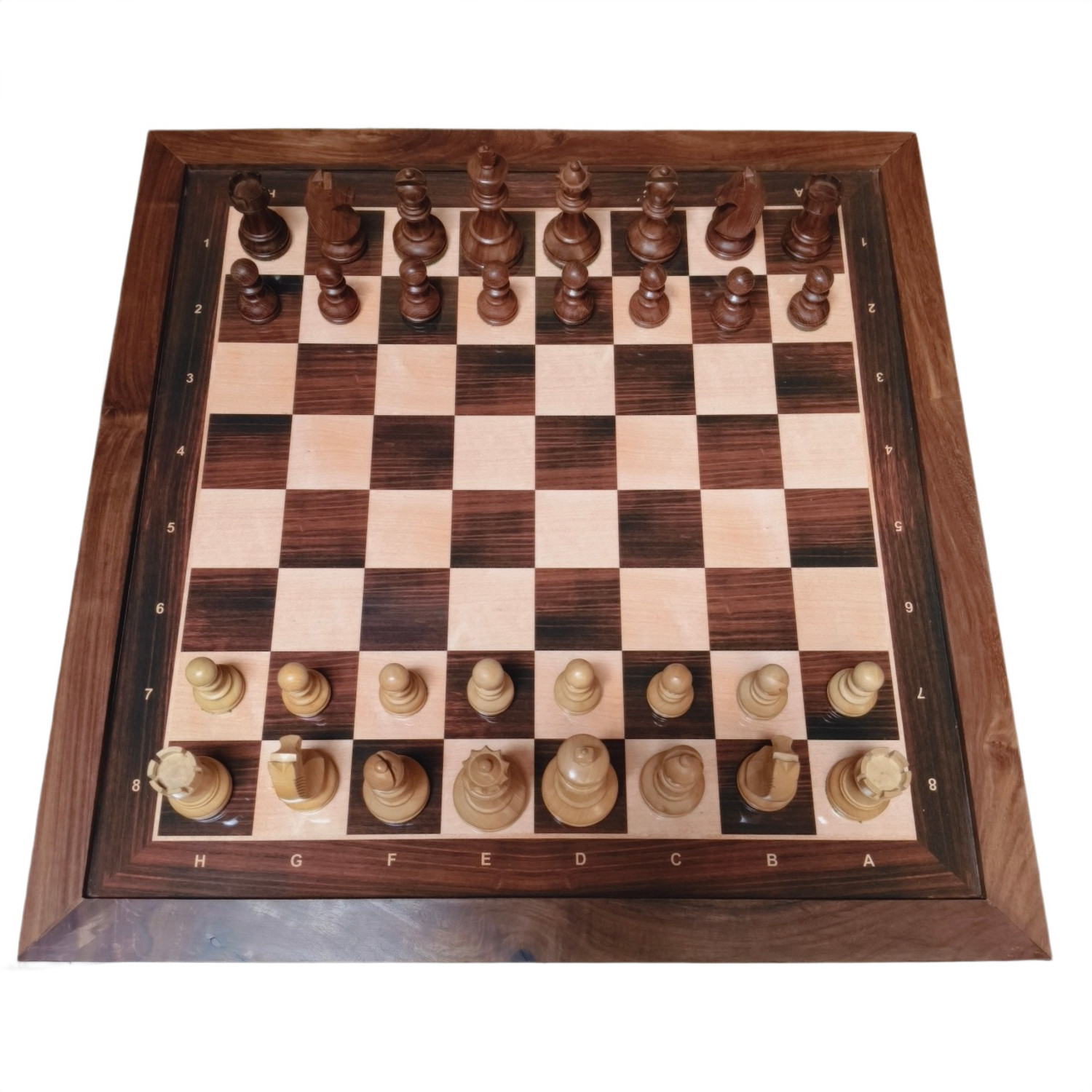 Image of JD CREATIONS Chess Board Set 21X21 Inches with Professional 3.75 inches Coins Educational Board Games