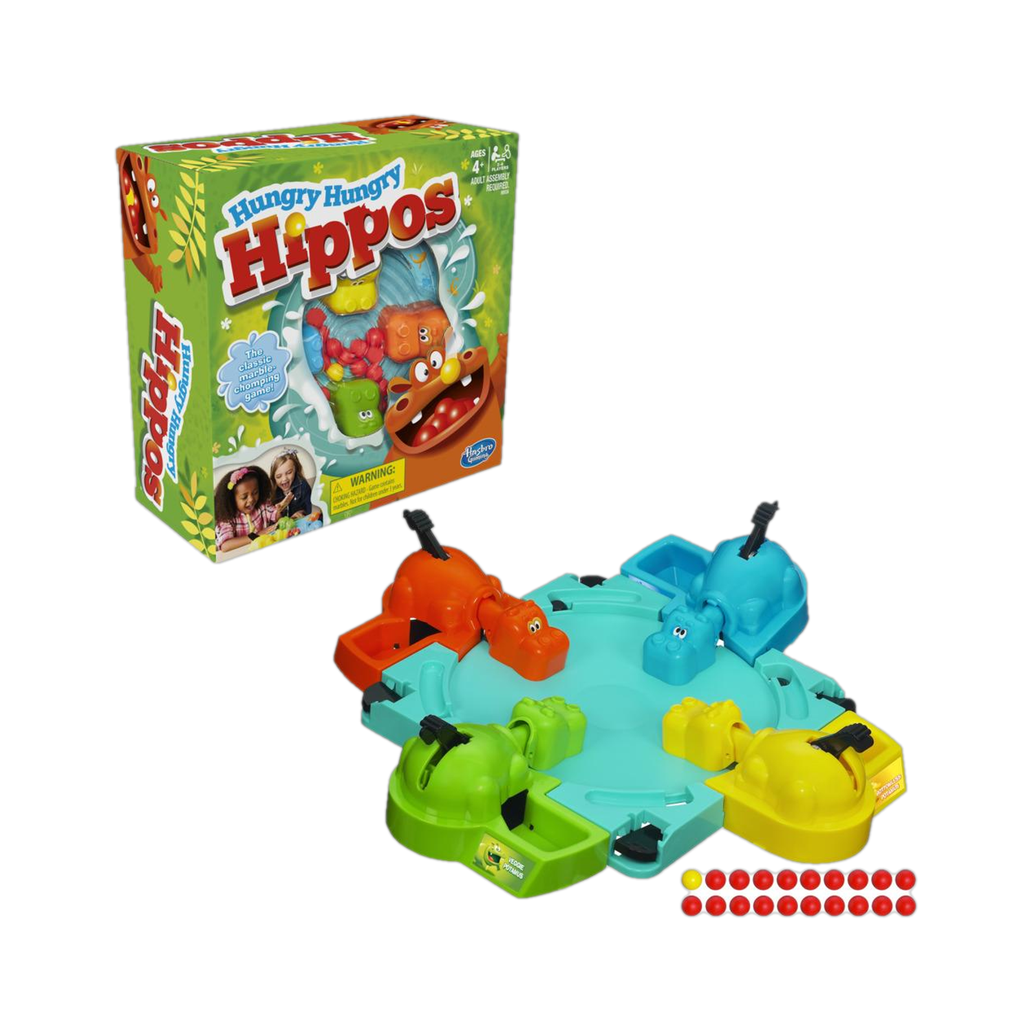 Image of HASBRO GAMING Hungry Hungry Hippos Kids Board Game Party & Fun Board Game