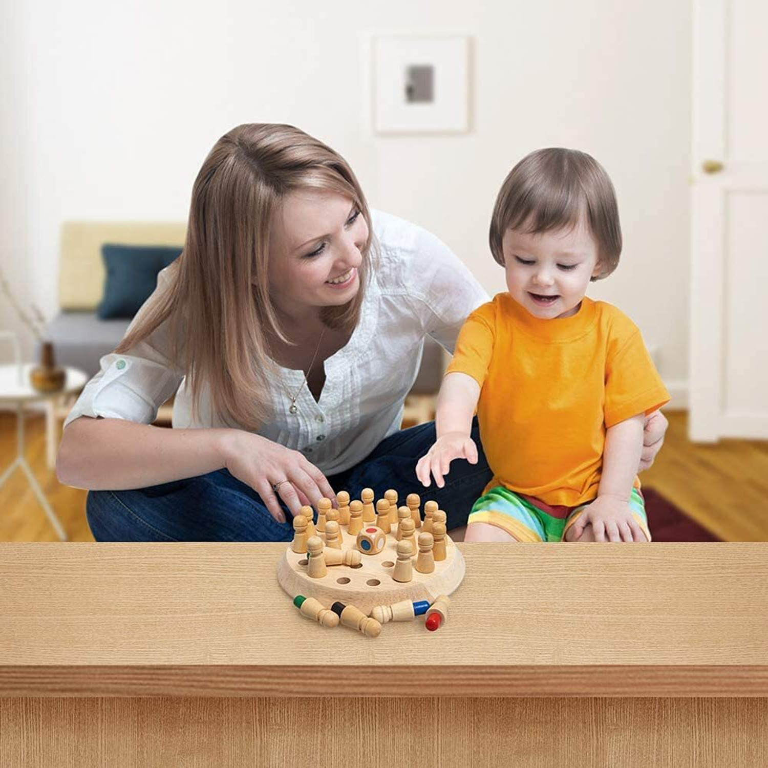 Image of sukhdham Wooden Memory Chess Player Board Games for Kids and Adults Toy for Birthday Gift Gaming Accessory Kit