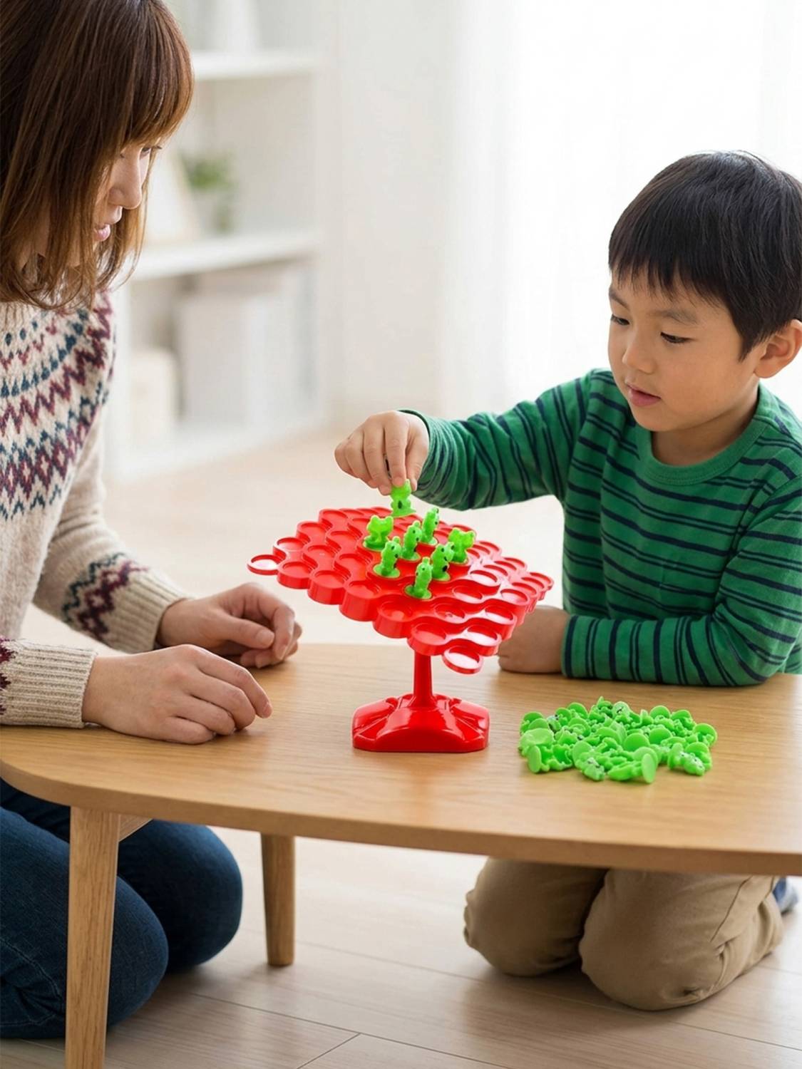 333MART 50 Pcs Frog Tree Balance Stacking Board Game For Kids Educational Toys Strategy & War Board Game